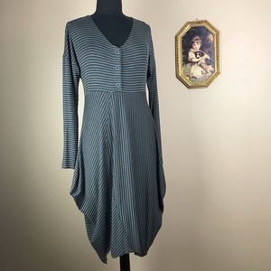 Lilith Striped Asymmetrical Lagenlook Dress *FLAW